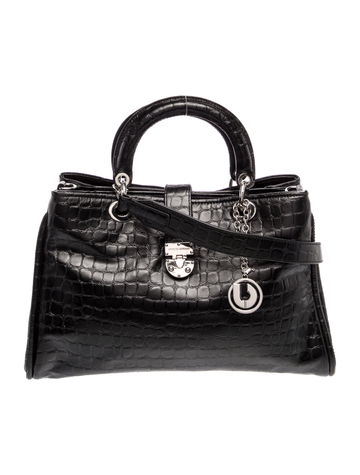 Charles Jourdan Leather Top Handle Bag