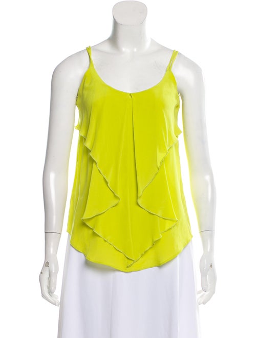 Cut25 by Yigal Azrouël Silk Sleeveless Top Chartre