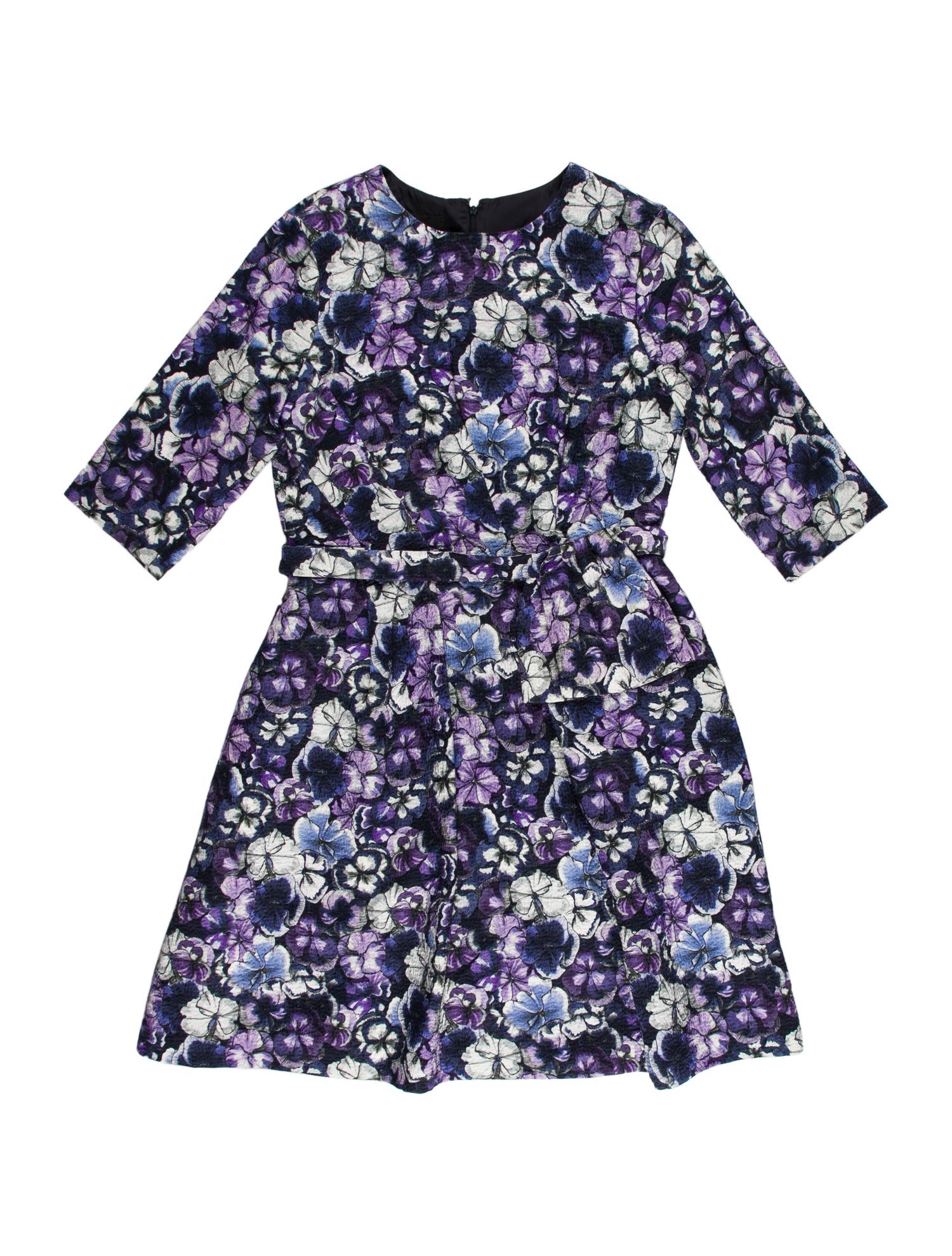 CH Carolina Herrera Floral Print Knee-Length Dress