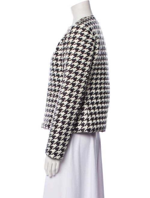 CH Carolina Herrera Houndstooth Print Down Jacket