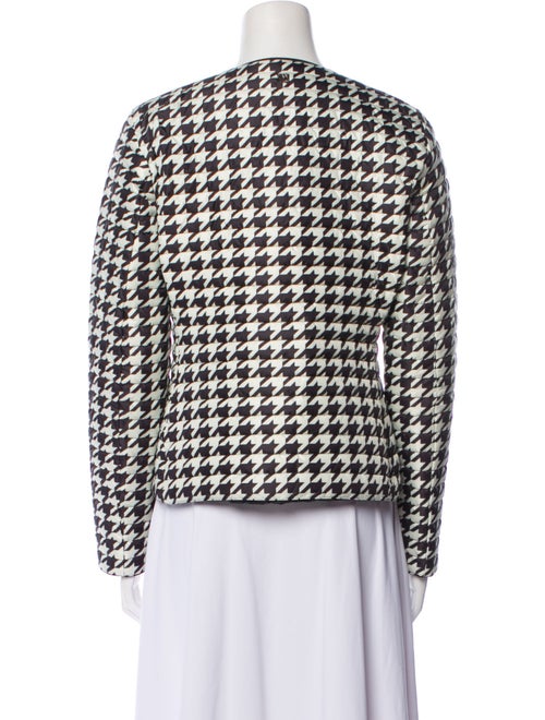 CH Carolina Herrera Houndstooth Print Down Jacket