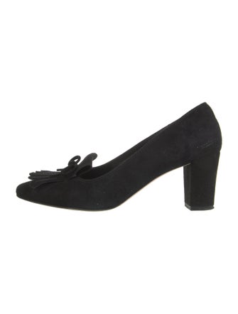 CH Carolina Herrera Suede Bow Accents Pumps
