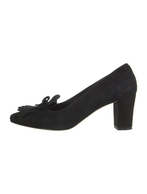 CH Carolina Herrera Suede Bow Accents Pumps