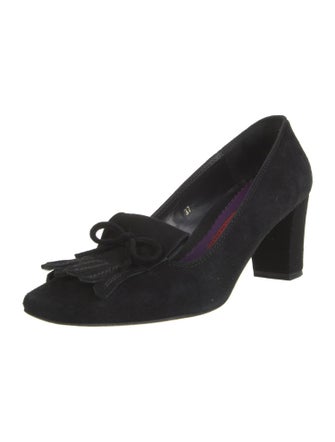 CH Carolina Herrera Suede Bow Accents Pumps