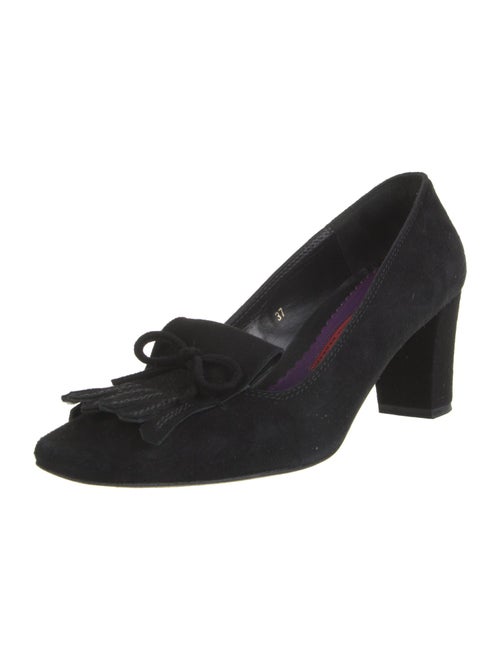 CH Carolina Herrera Suede Bow Accents Pumps