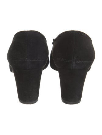 CH Carolina Herrera Suede Bow Accents Pumps