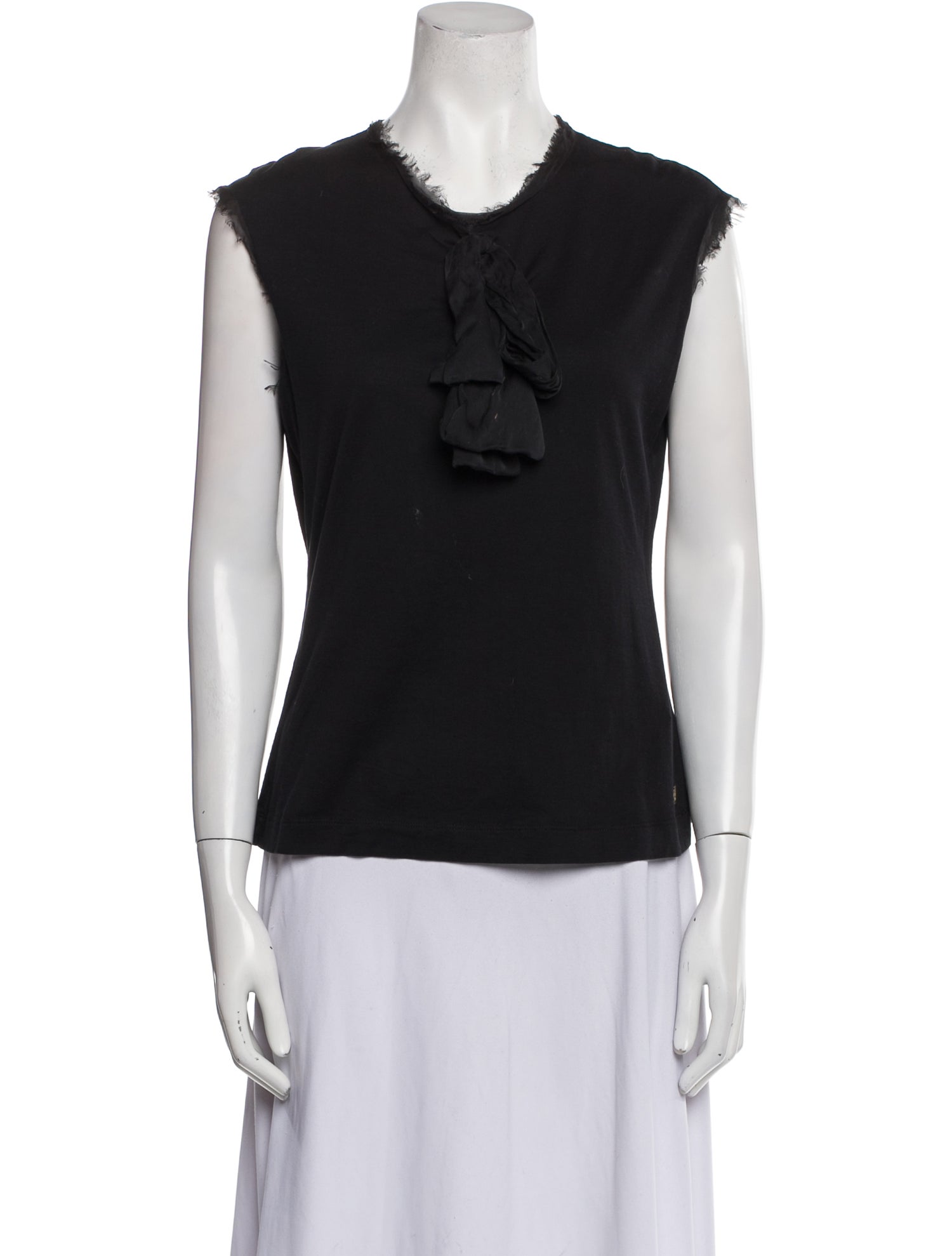 CH Carolina Herrera V-Neck Sleeveless Top