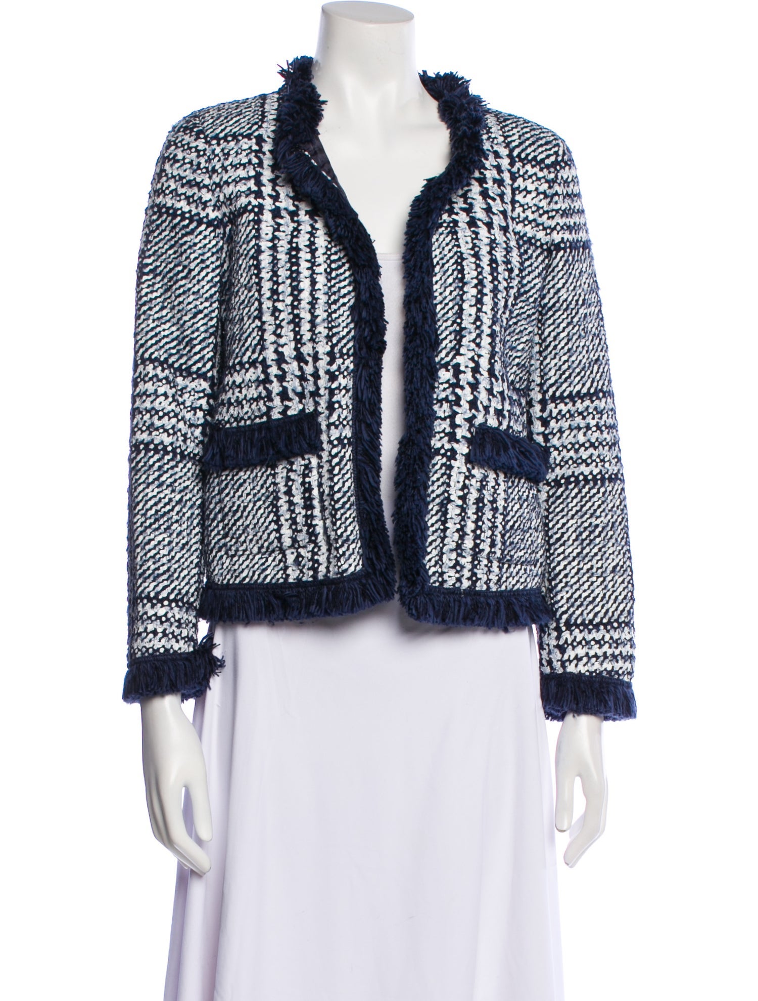 CH Carolina Herrera Tweed Pattern Jacket