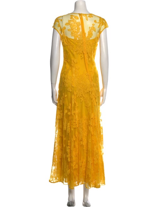 CH Carolina Herrera Lace Pattern Long Dress