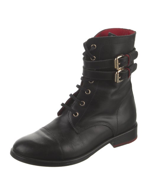 CH Carolina Herrera Leather Combat Boots