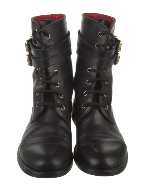 CH Carolina Herrera Leather Combat Boots