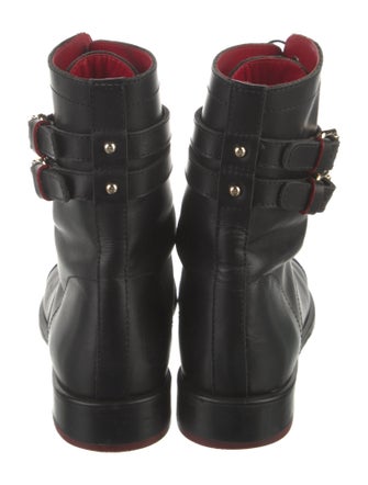 CH Carolina Herrera Leather Combat Boots