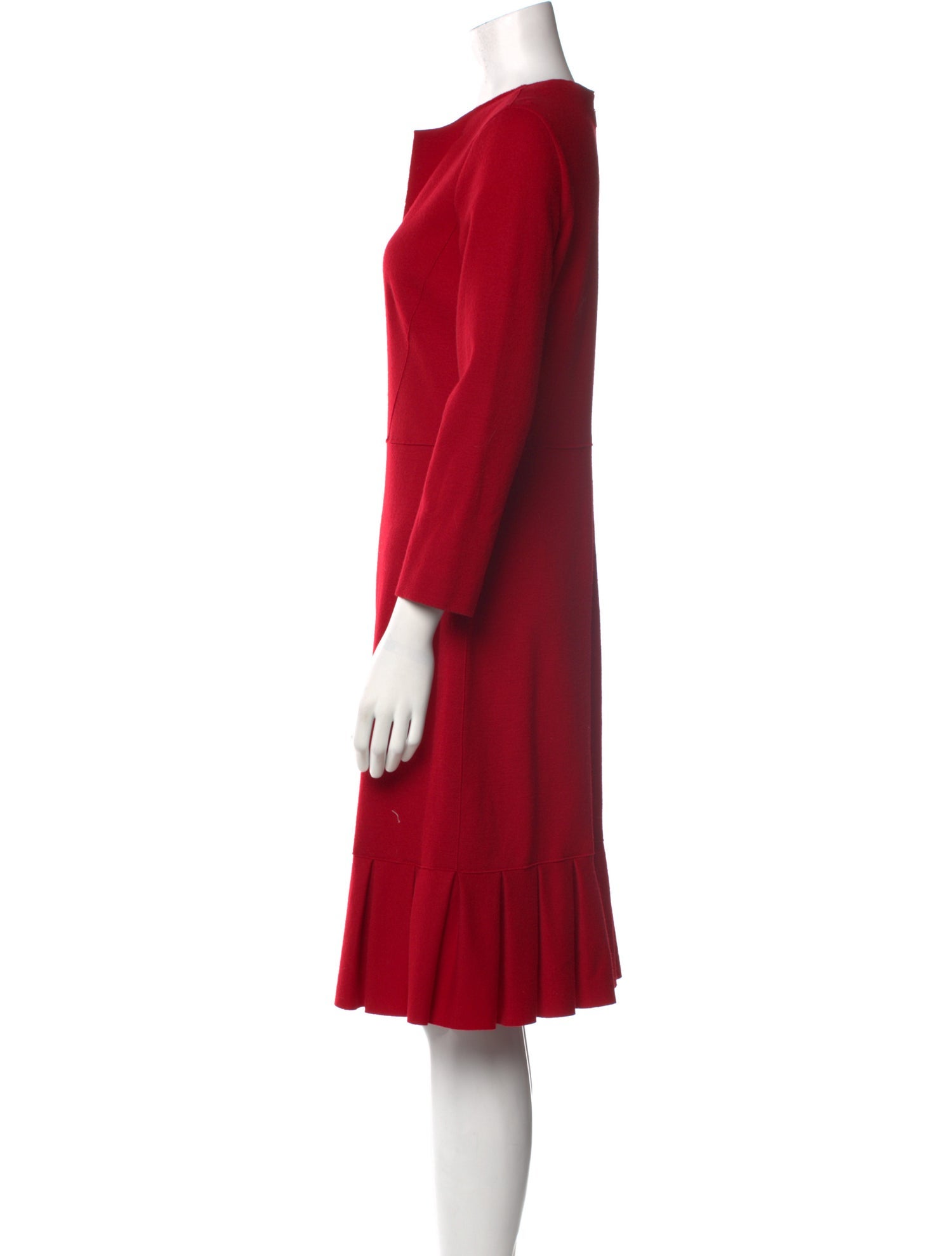 CH Carolina Herrera Linen Knee-Length Dress