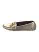 CH Carolina Herrera Leather Chain-Link Accents Loafers