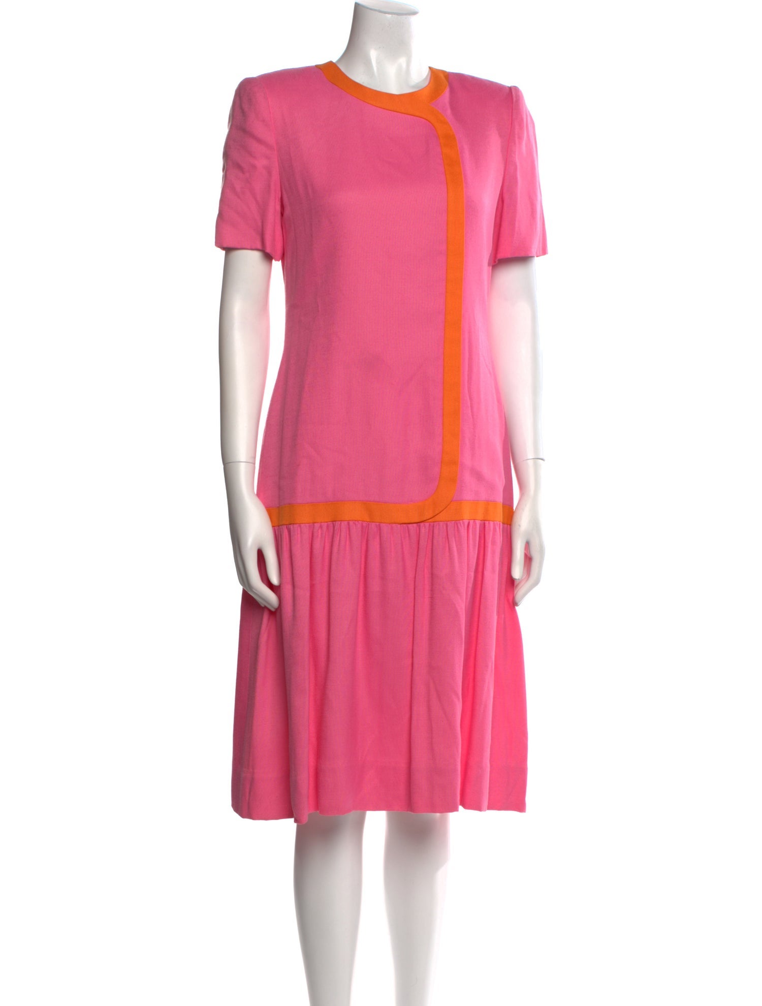 CH Carolina Herrera Crew Neck Midi Length Dress