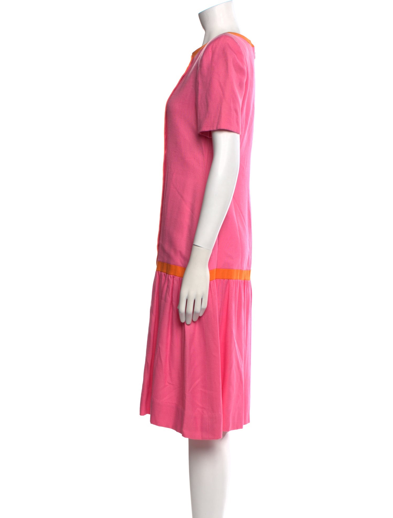 CH Carolina Herrera Crew Neck Midi Length Dress