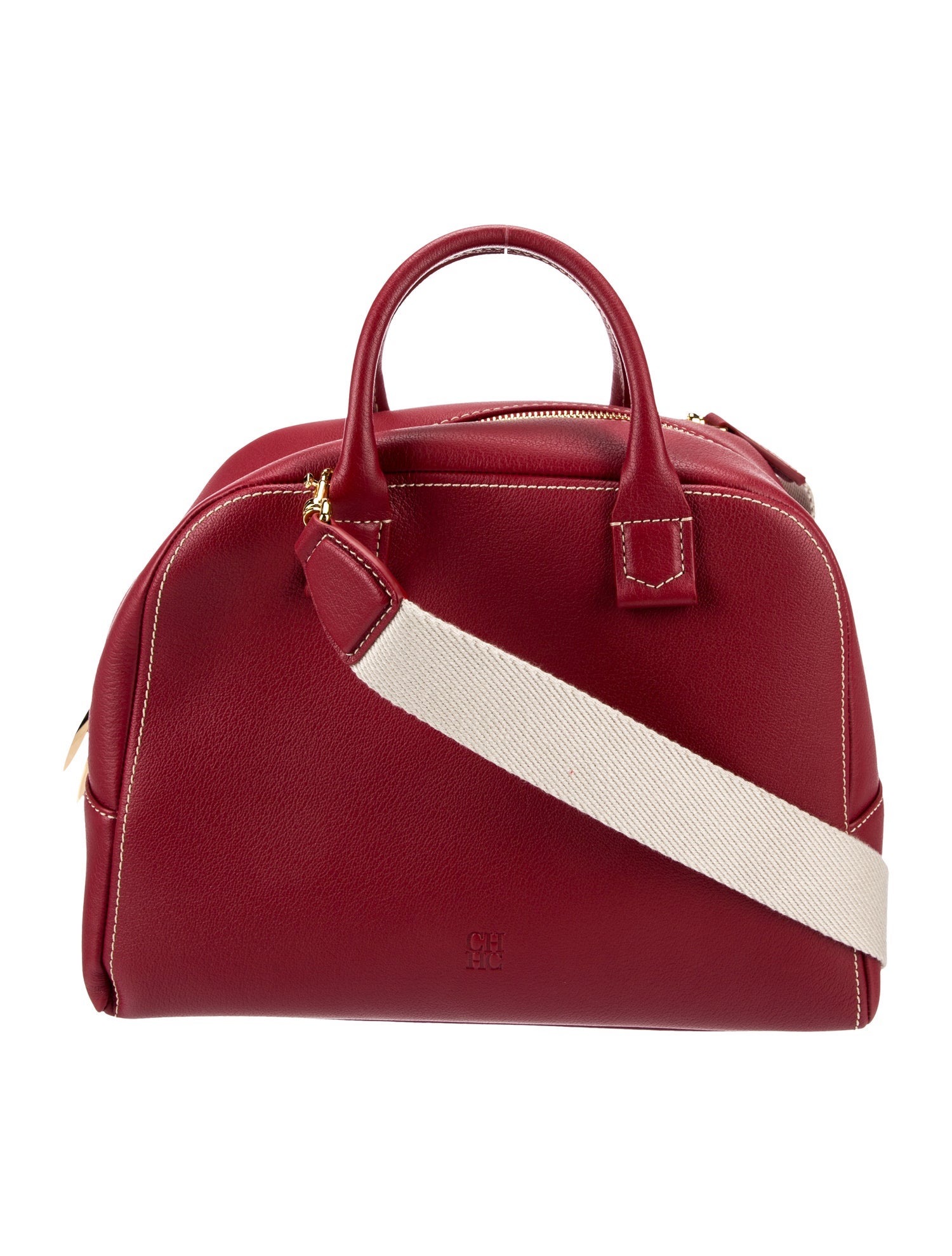 CH Carolina Herrera Leather Top Handle Bag