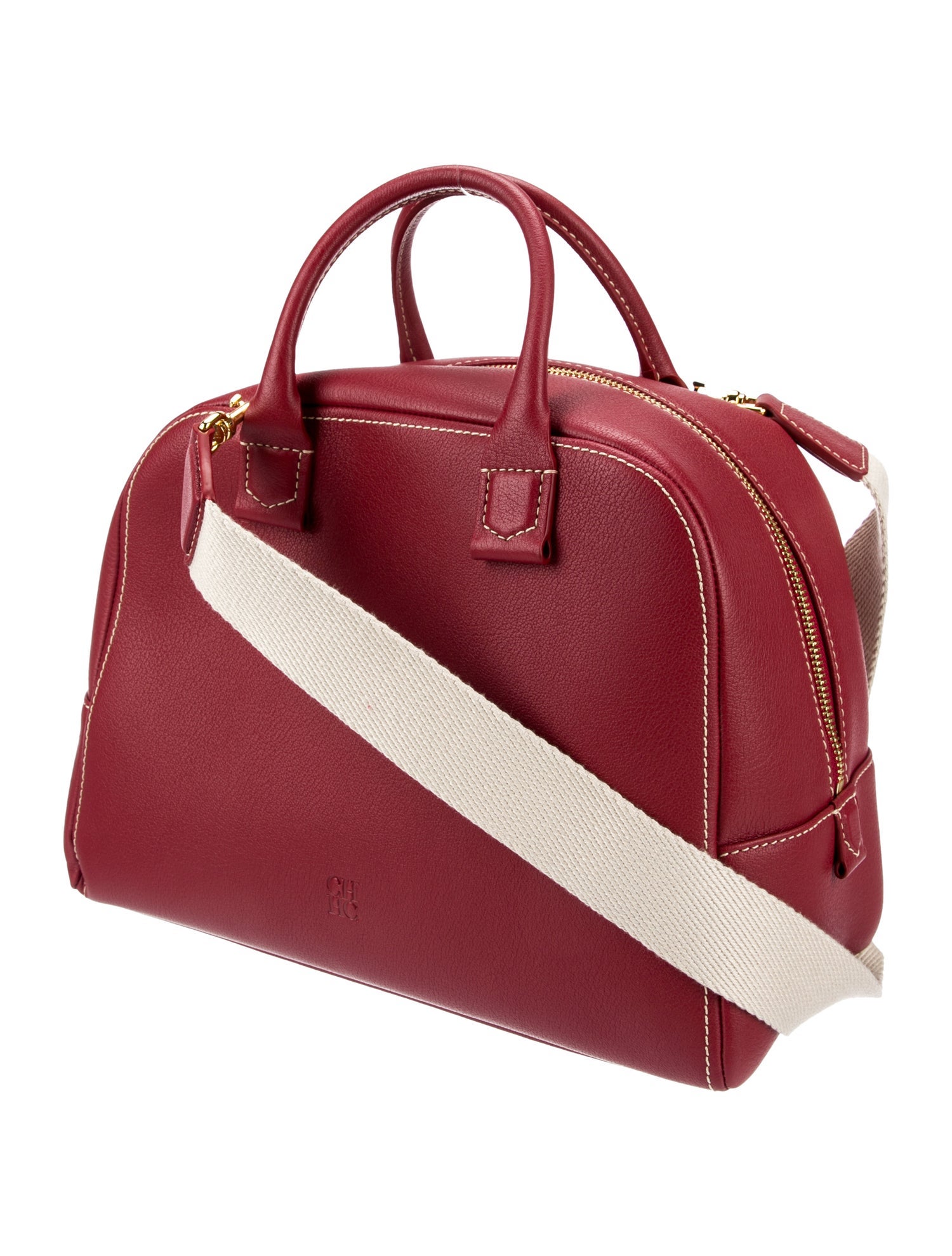 CH Carolina Herrera Leather Top Handle Bag