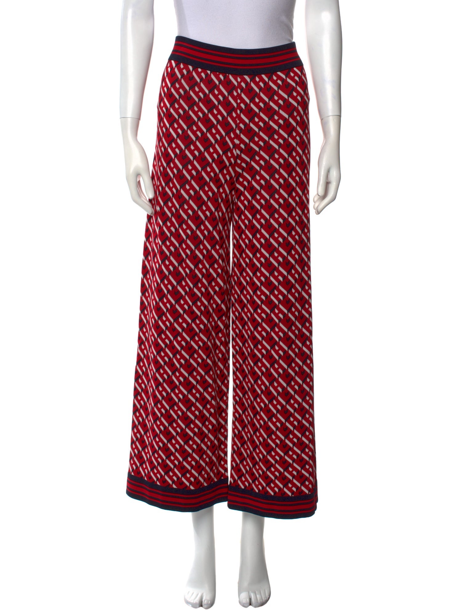 CH Carolina Herrera Striped Wide Leg Pants