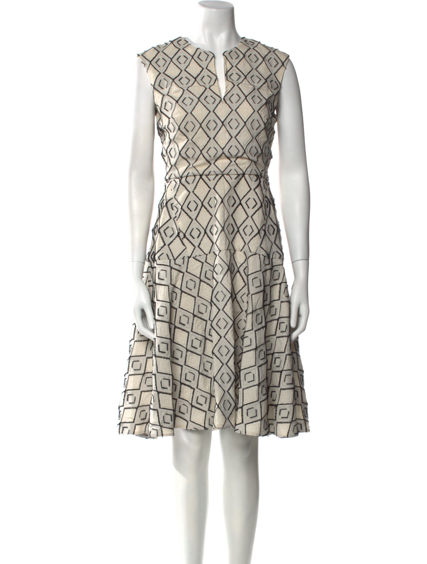 CH Carolina Herrera Printed Knee-Length Dress