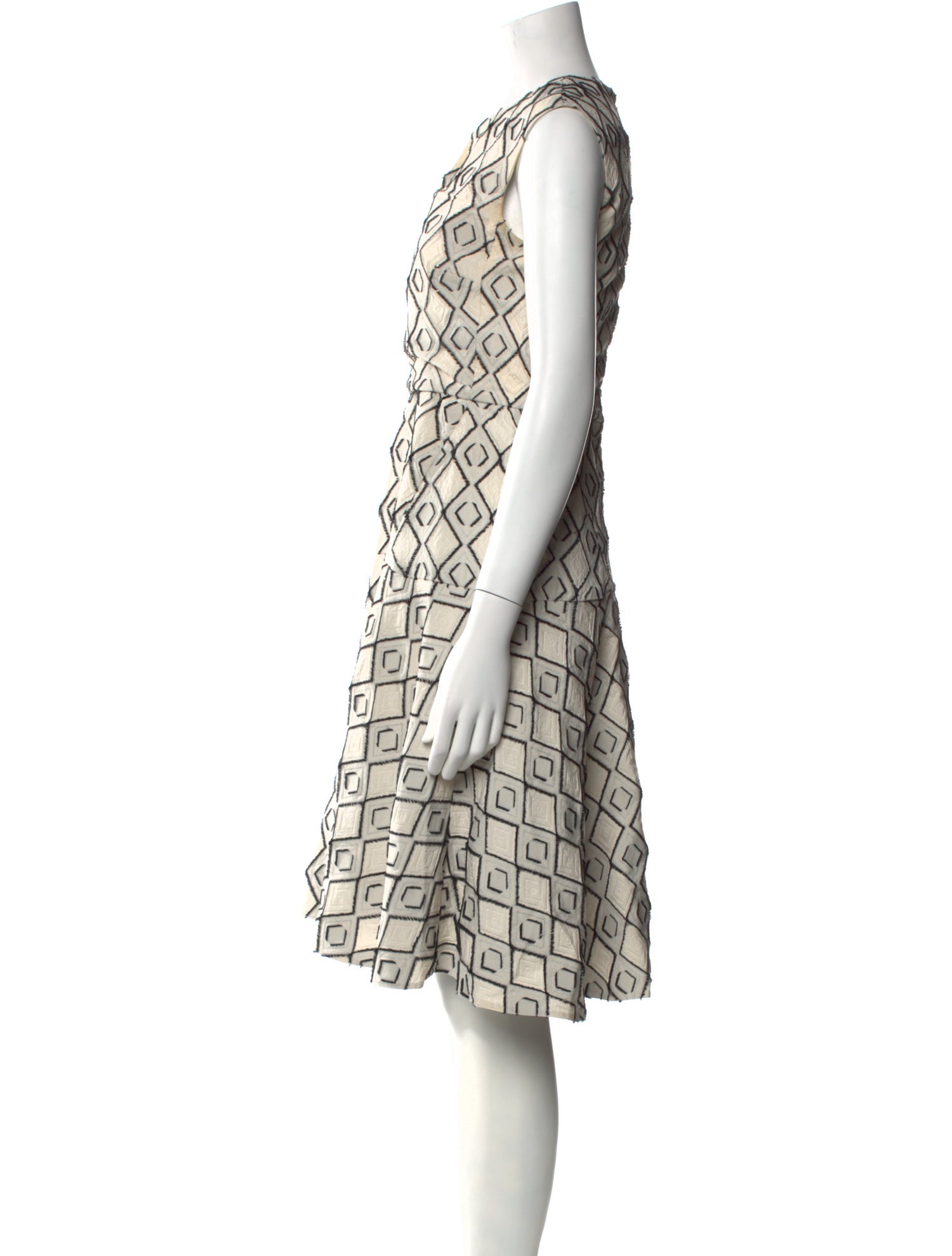 CH Carolina Herrera Printed Knee-Length Dress
