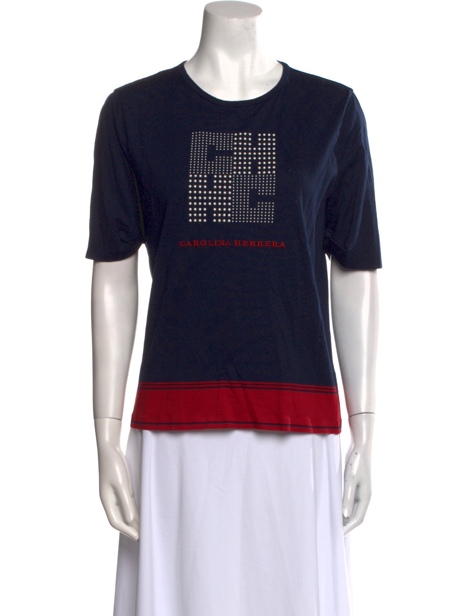 CH Carolina Herrera Graphic Print Crew Neck T-Shirt