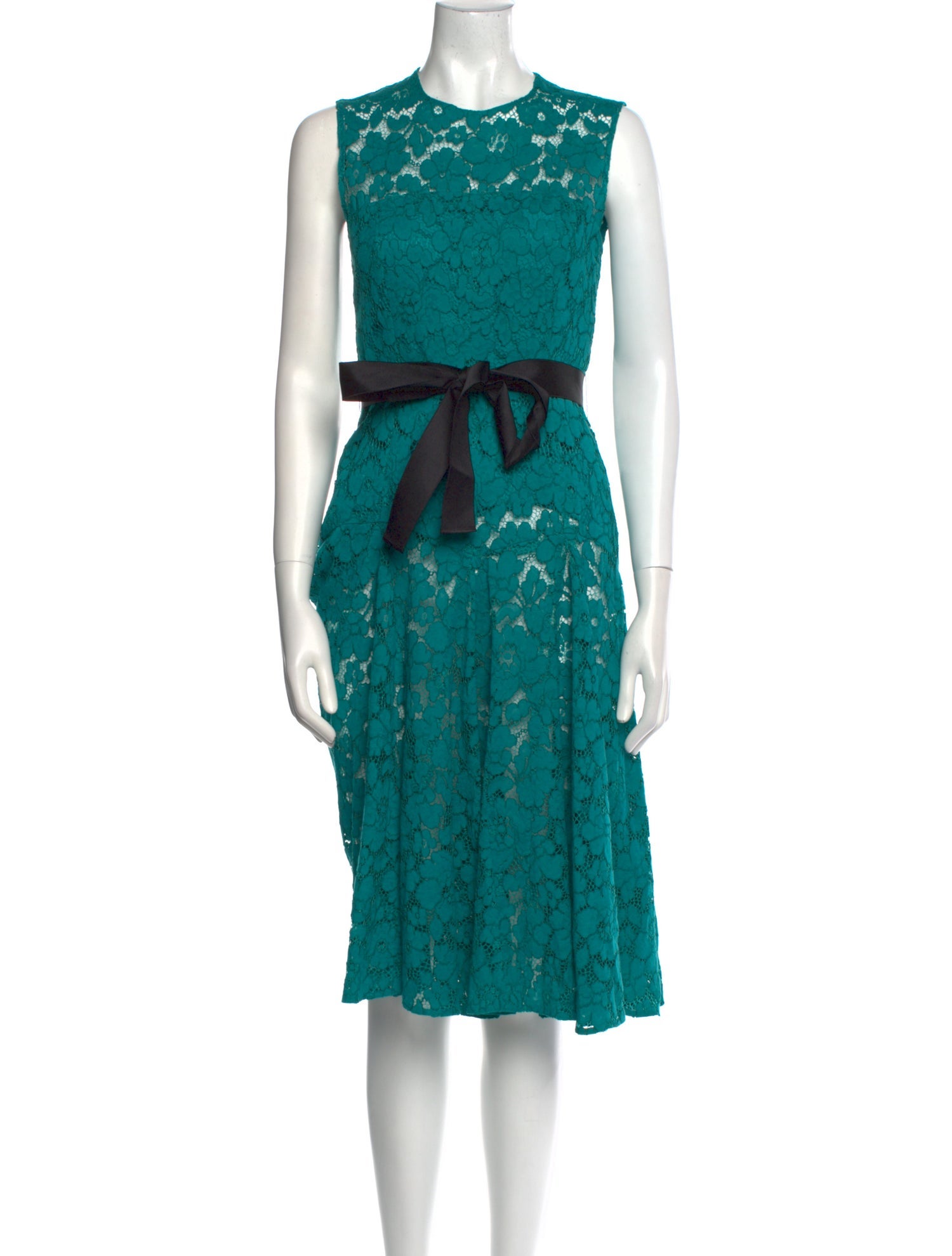 CH Carolina Herrera Lace Pattern Midi Length Dress