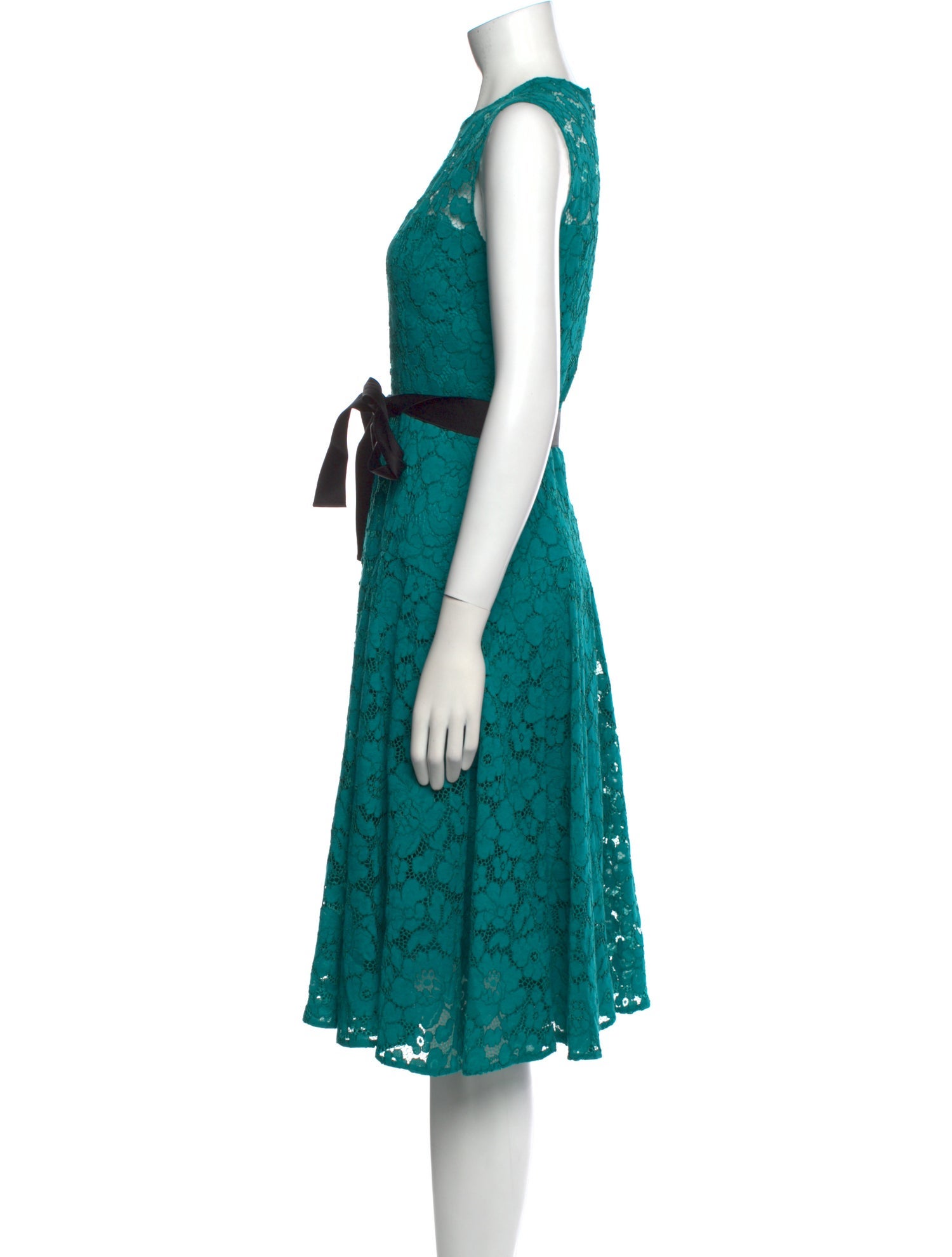 CH Carolina Herrera Lace Pattern Midi Length Dress