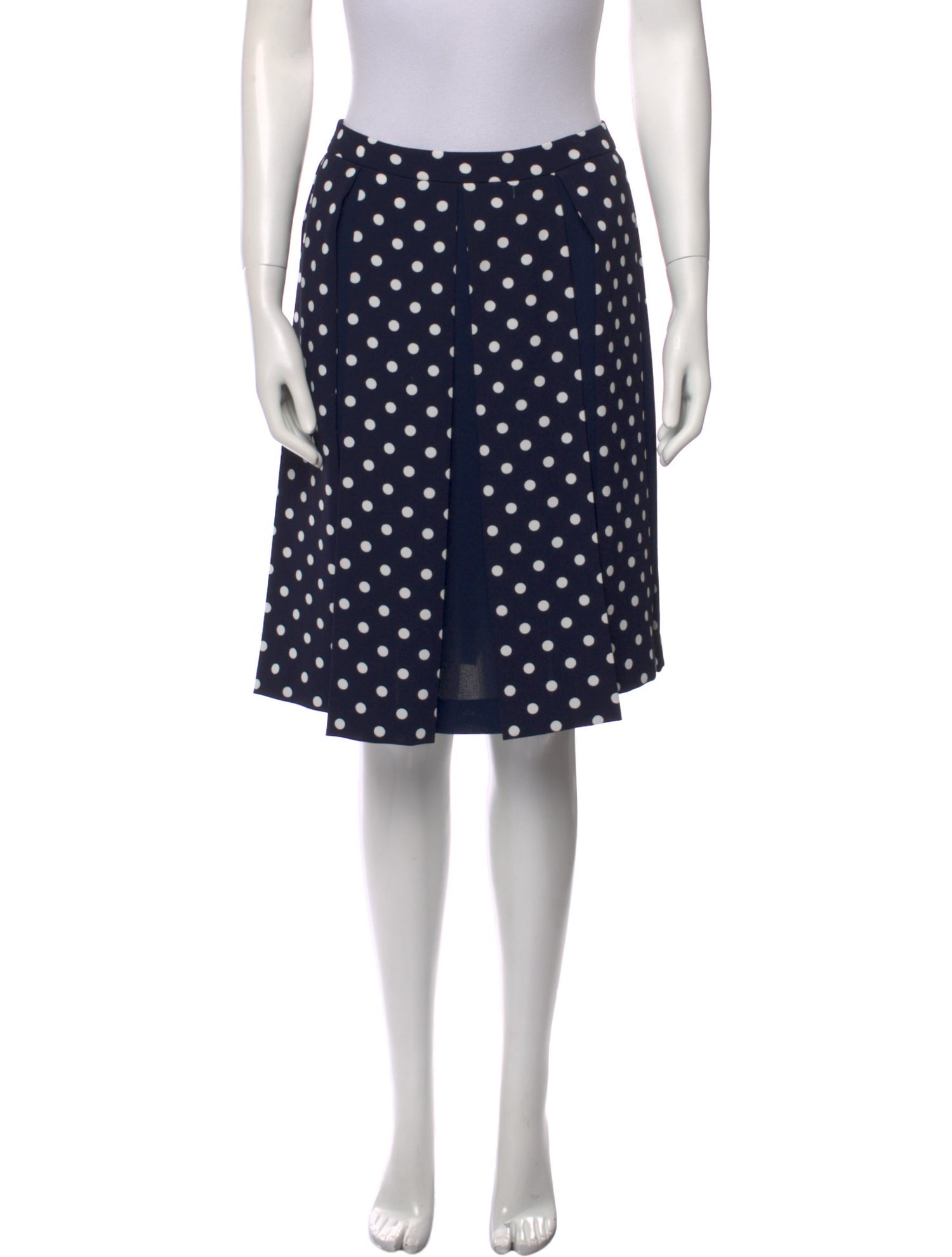CH Carolina Herrera Polka Dot Print Knee-Length Skirt
