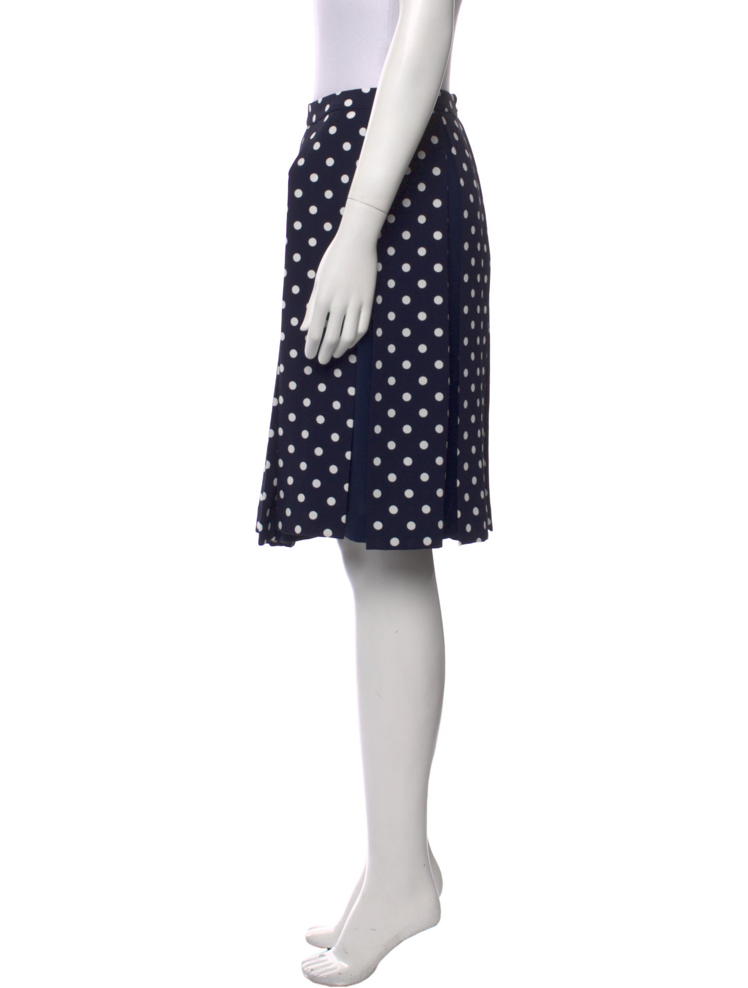 CH Carolina Herrera Polka Dot Print Knee-Length Skirt