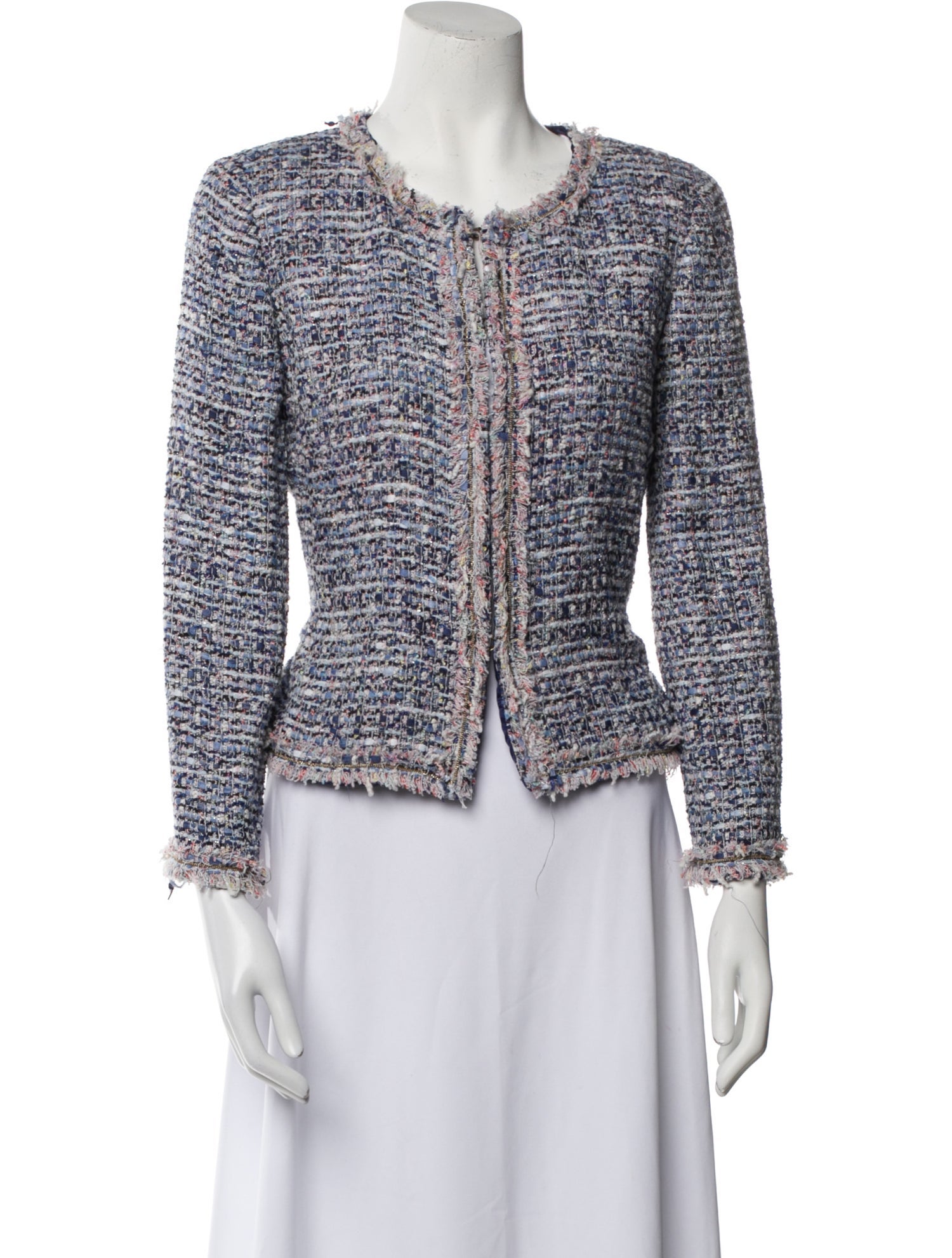 CH Carolina Herrera Tweed Pattern Evening Jacket