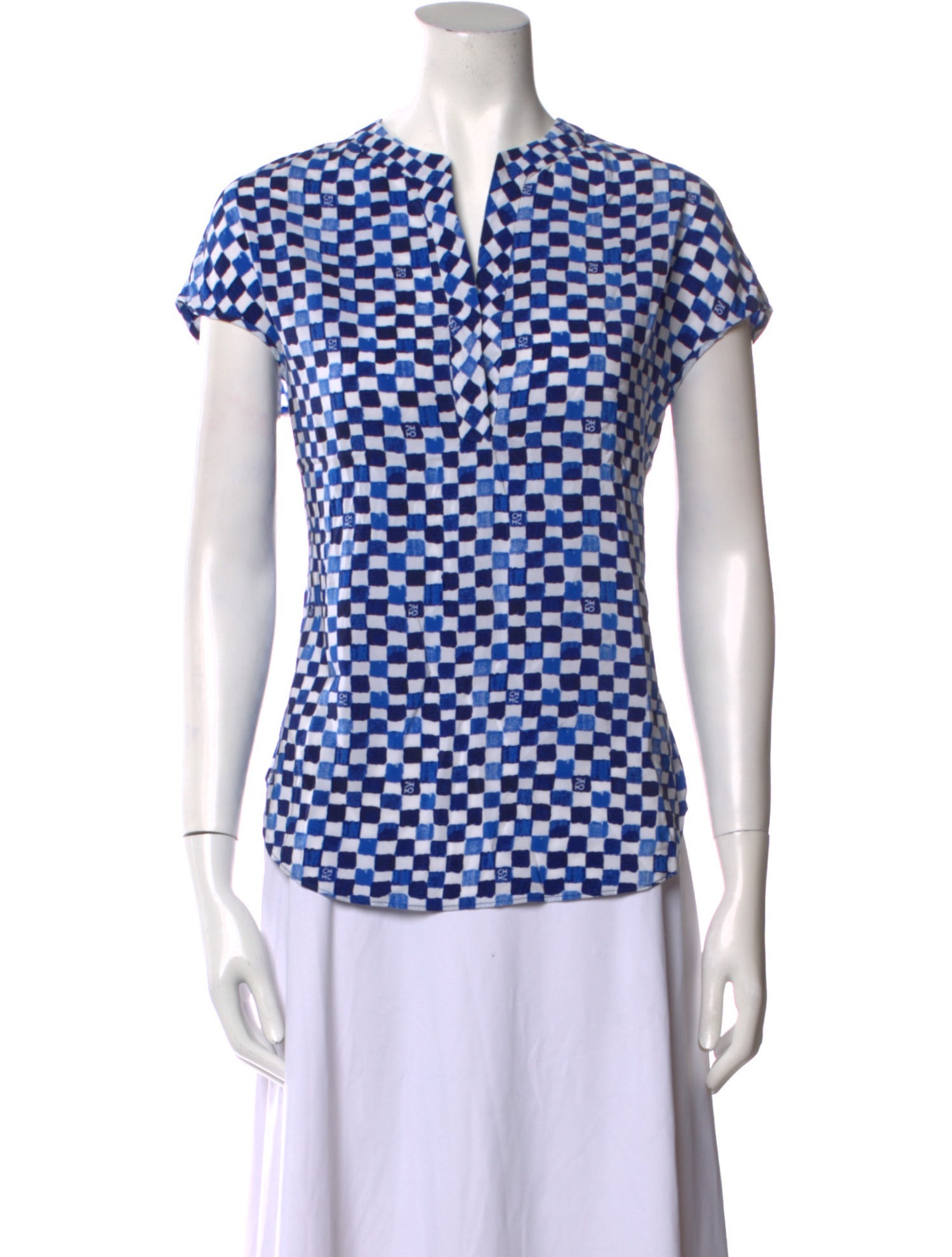 CH Carolina Herrera Silk Printed Blouse