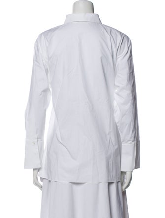 CH Carolina Herrera Long Sleeve Button-Up Top