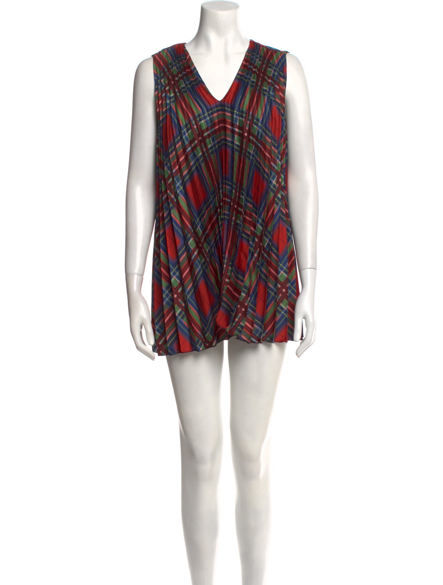 CH Carolina Herrera Plaid Print Mini Dress