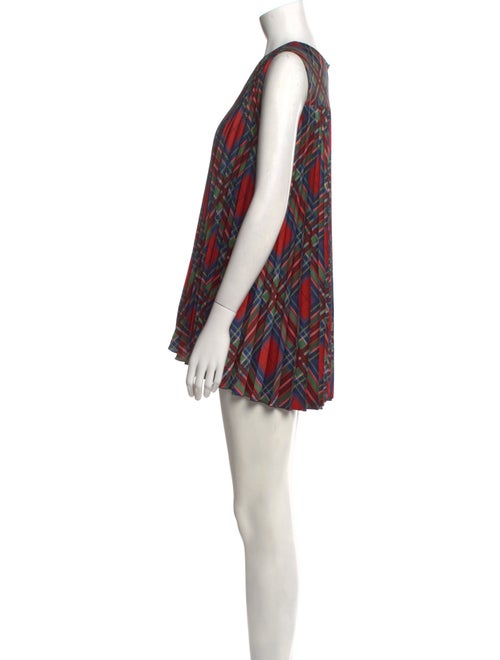 CH Carolina Herrera Plaid Print Mini Dress