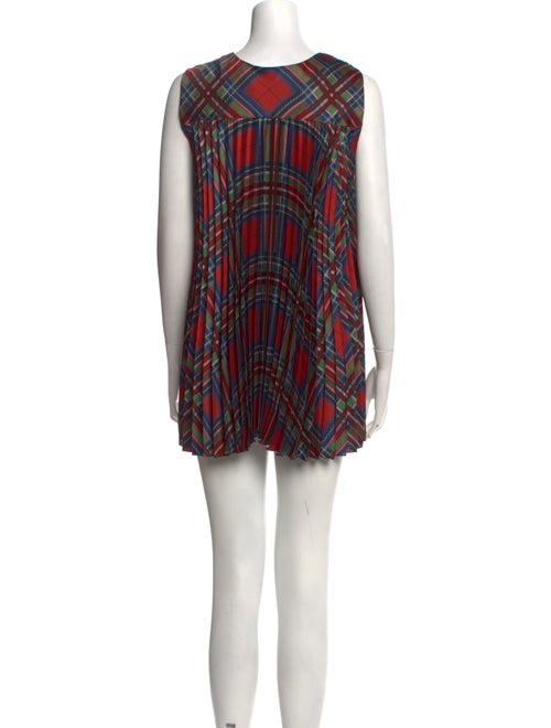 CH Carolina Herrera Plaid Print Mini Dress