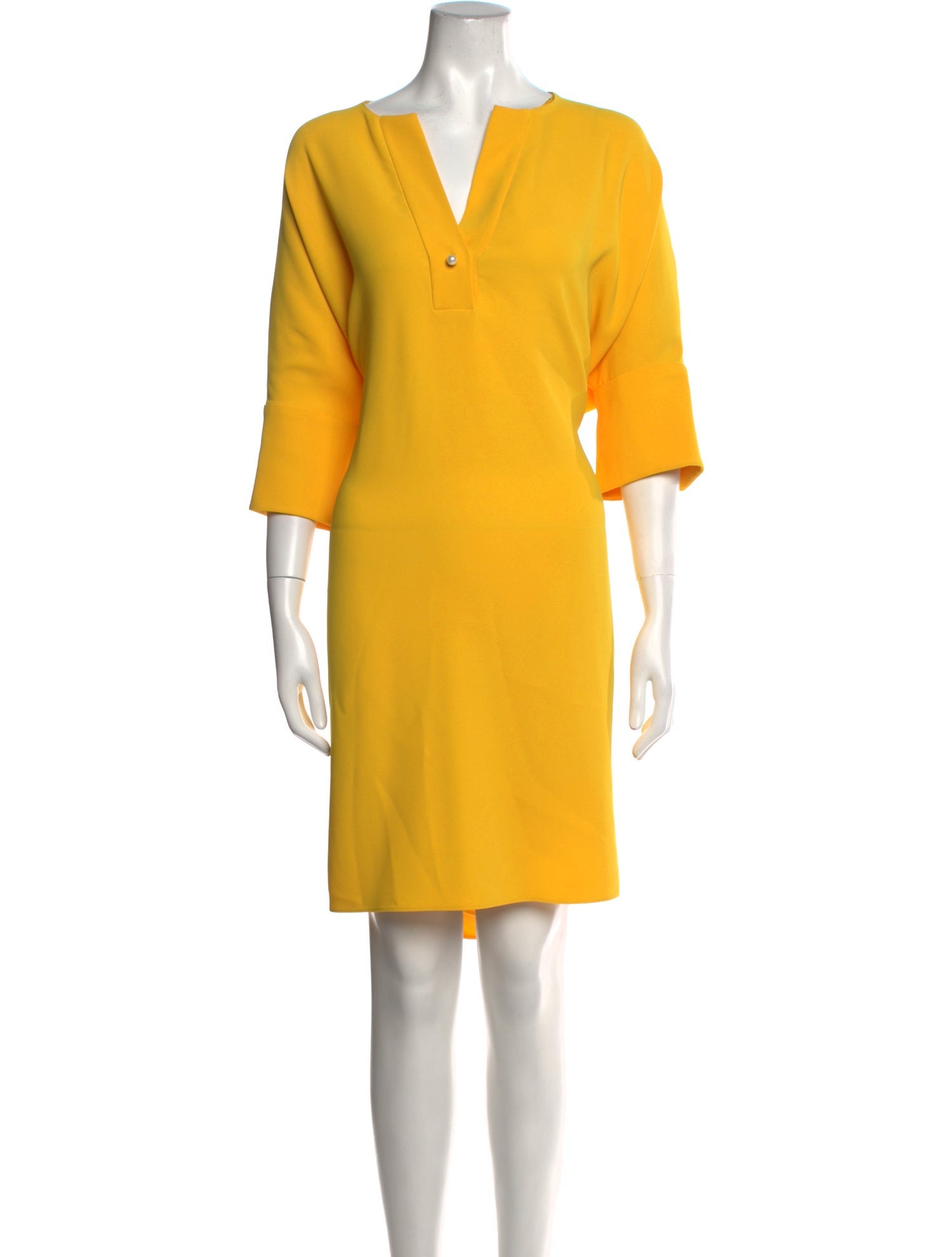 CH Carolina Herrera V-Neck Knee-Length Dress