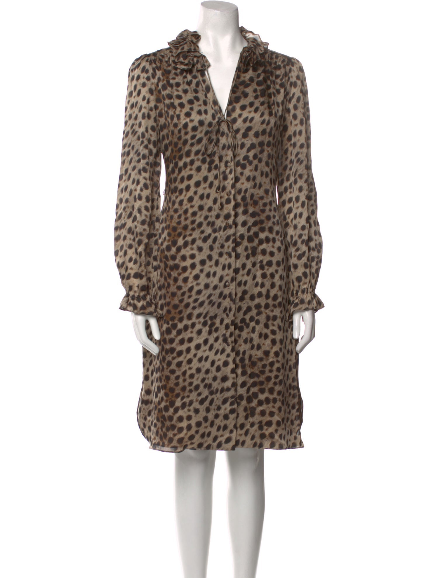 CH Carolina Herrera Silk Midi Length Dress