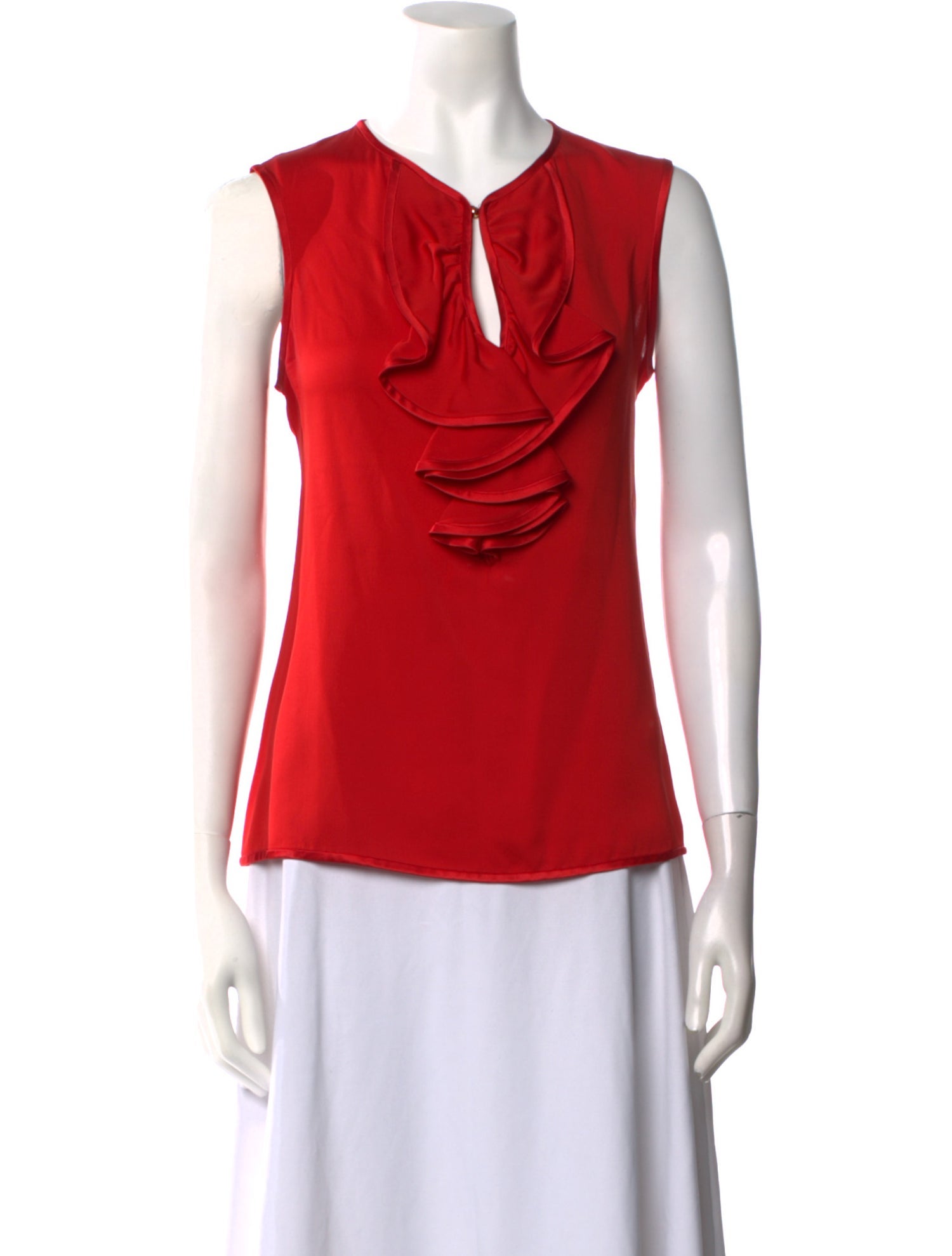 CH Carolina Herrera Silk Crew Neck Blouse