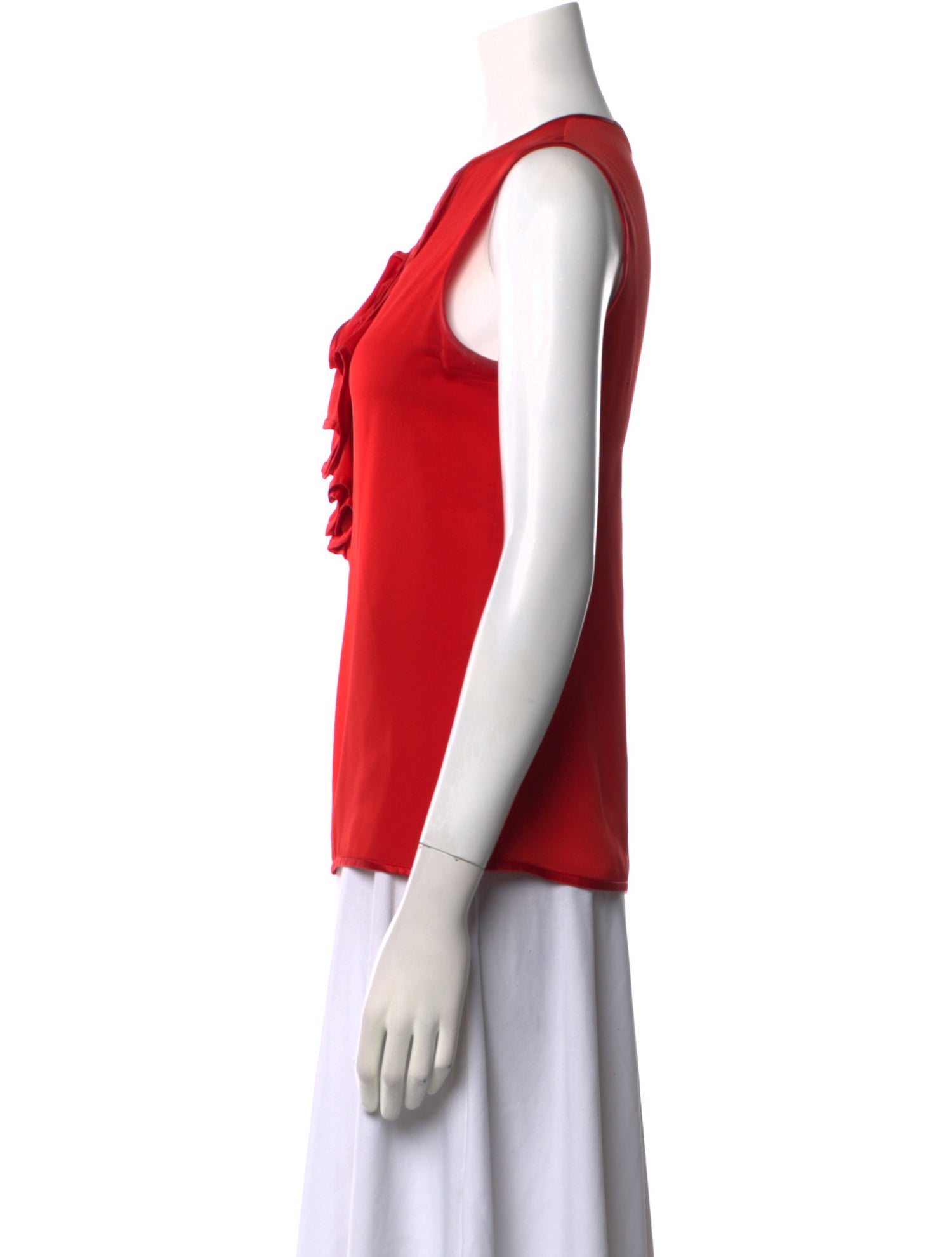 CH Carolina Herrera Silk Crew Neck Blouse