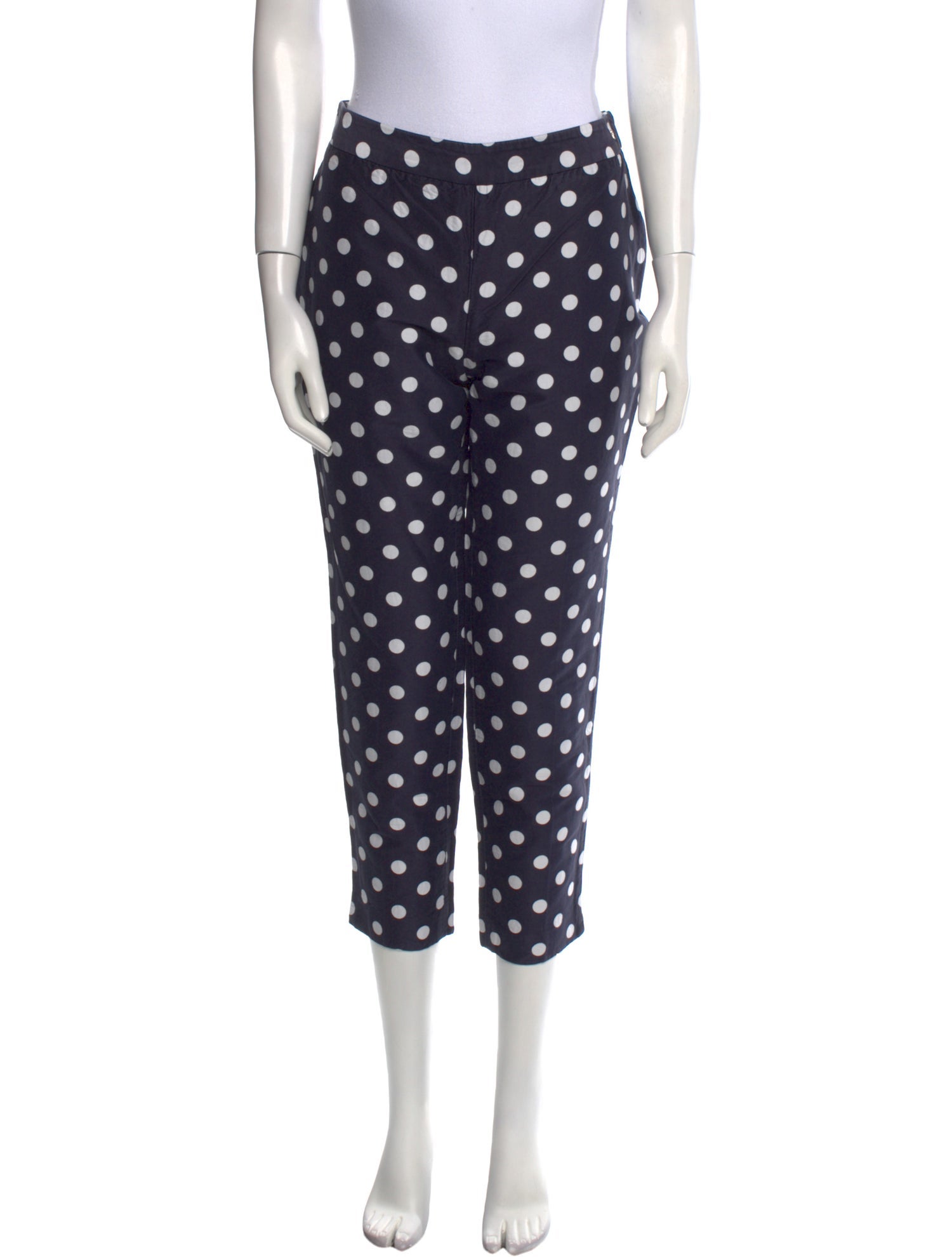 CH Carolina Herrera Polka Dot Print Straight Leg Pants