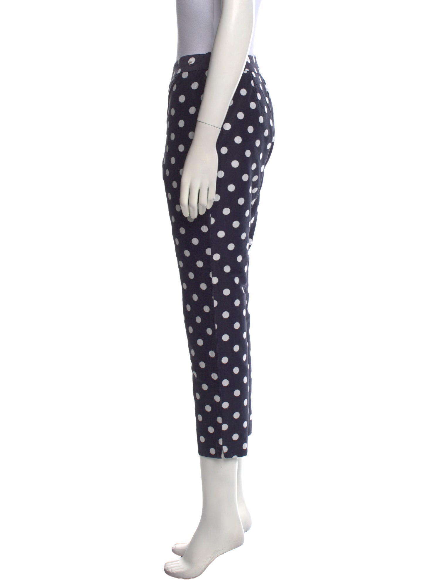 CH Carolina Herrera Polka Dot Print Straight Leg Pants