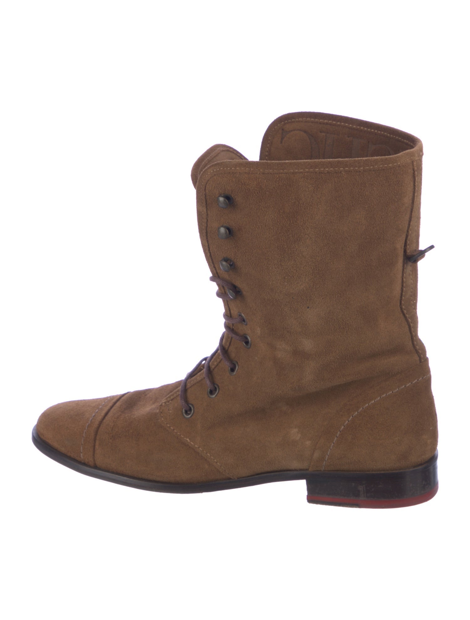 CH Carolina Herrera Suede Lace-Up Boots