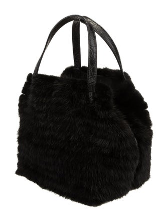 CH Carolina Herrera Mink Top Handle Bag