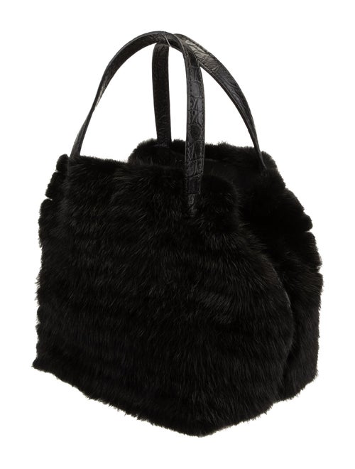 CH Carolina Herrera Mink Top Handle Bag