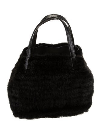 CH Carolina Herrera Mink Top Handle Bag