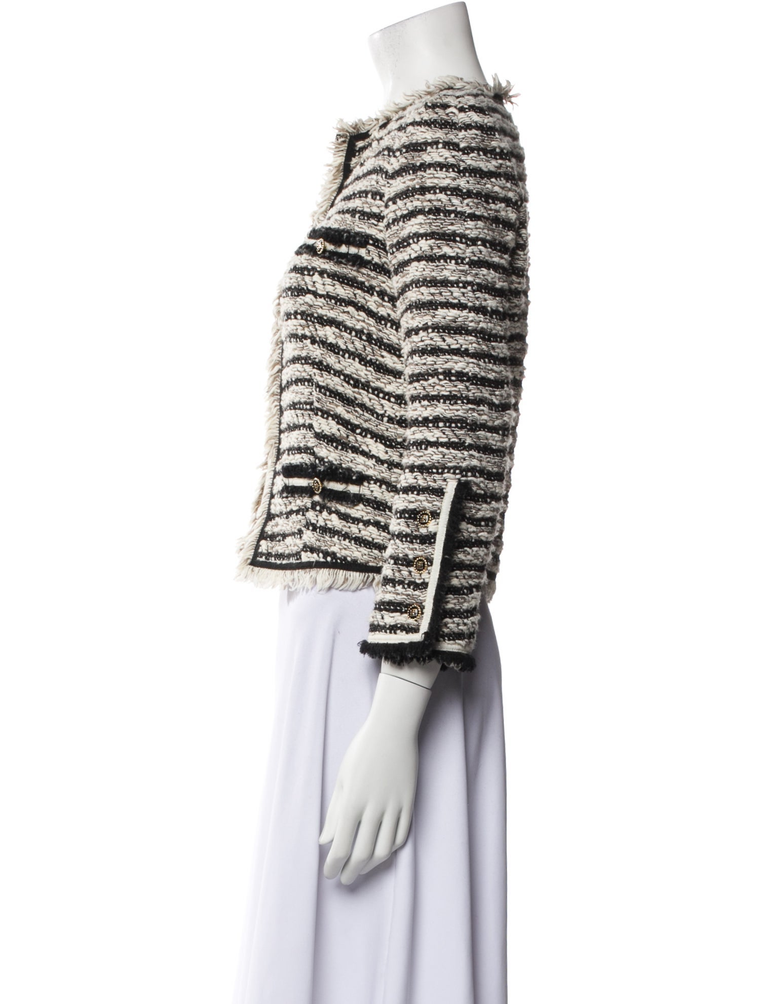 CH Carolina Herrera Virgin Wool Striped Evening Jacket