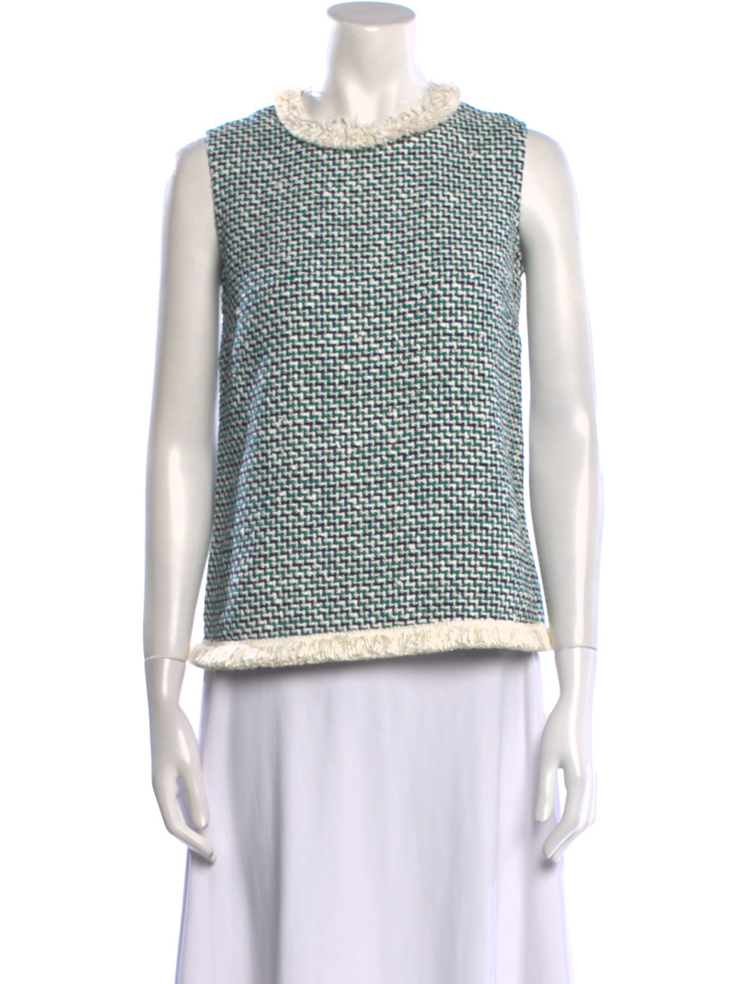 CH Carolina Herrera Crew Neck Sleeveless Top