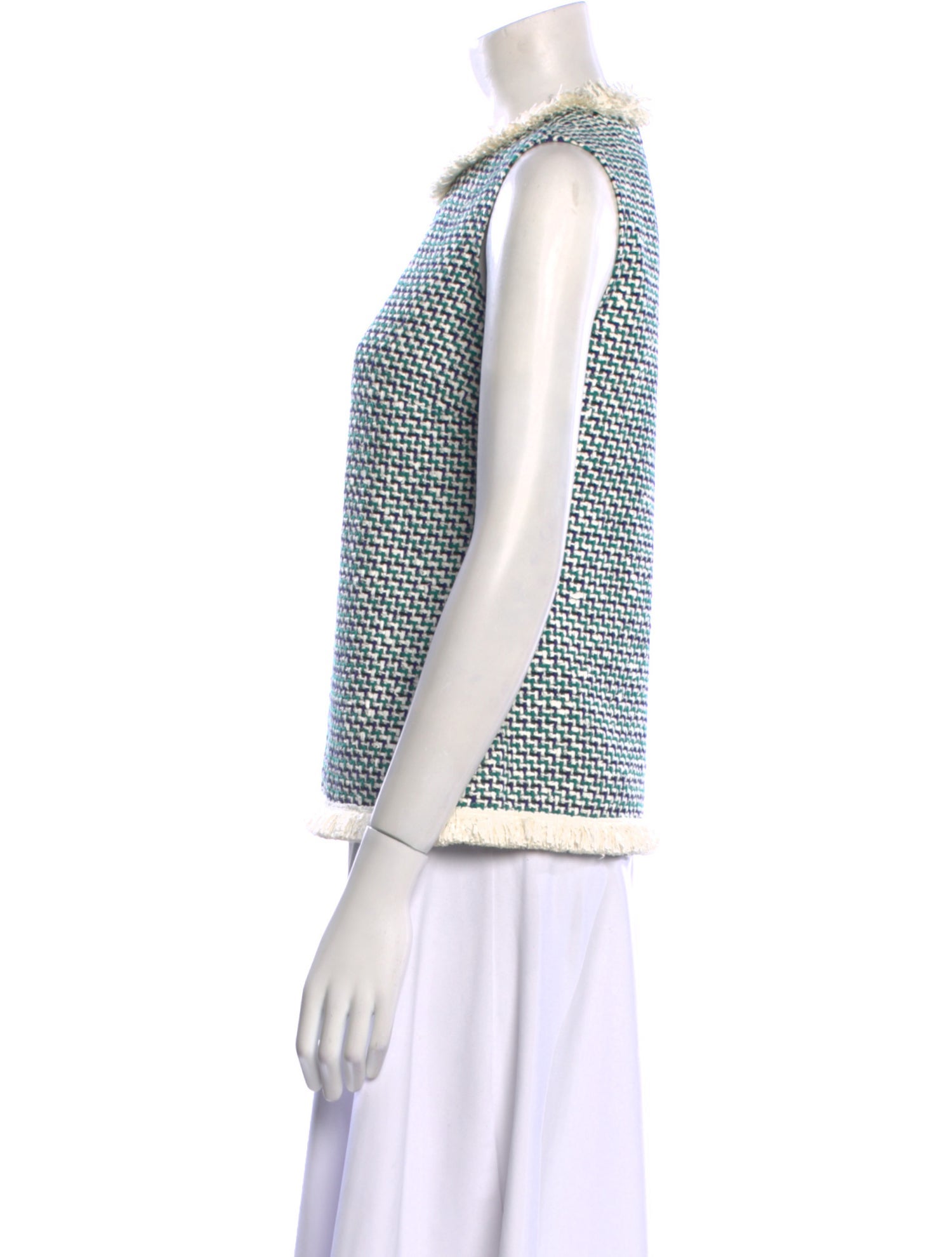 CH Carolina Herrera Crew Neck Sleeveless Top