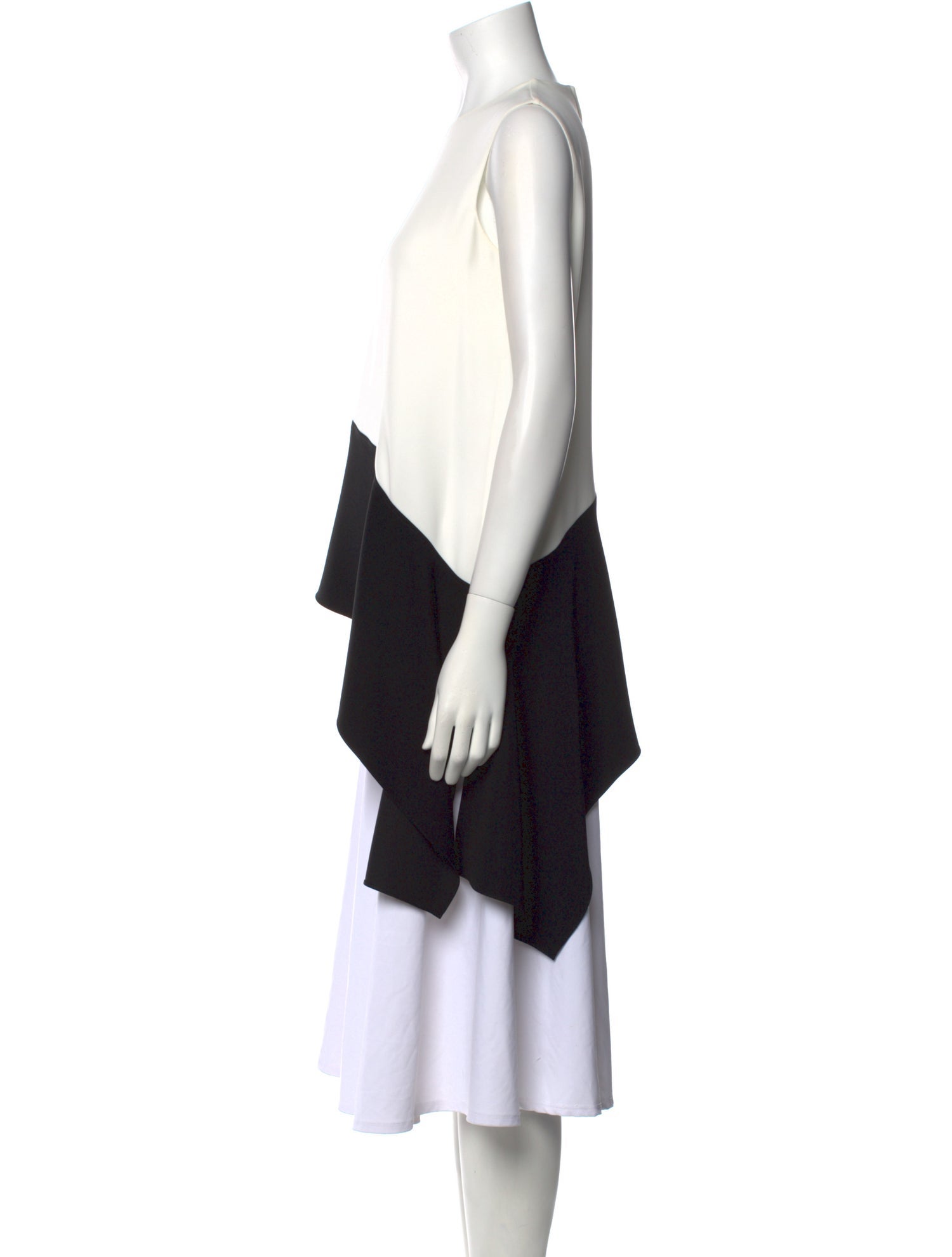 CH Carolina Herrera Colorblock Pattern Bateau Neckline Tunic